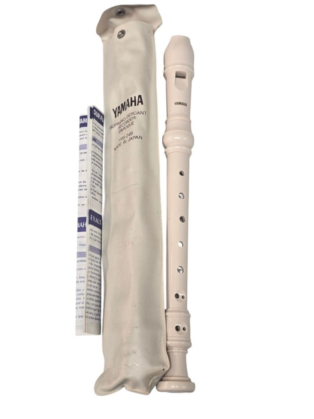 Yamaha YRS-24B Soprano Descant Recorder Baroque Fingering Natural with Case